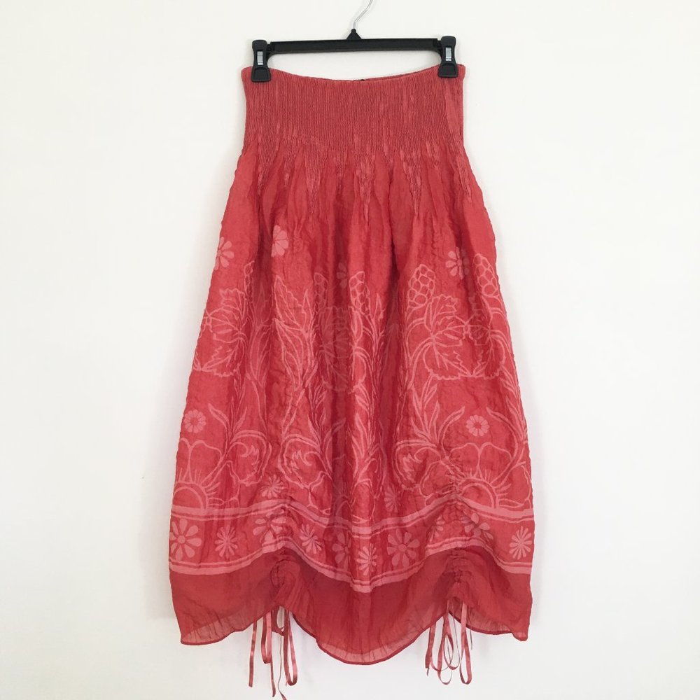 Lapis  Convertible one size floral  dress/skirt.